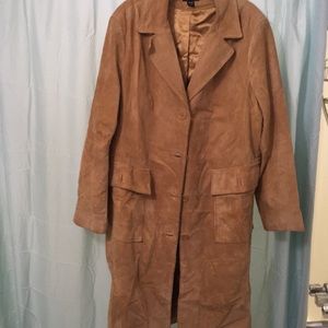 H&M Plus Size leather trench coat